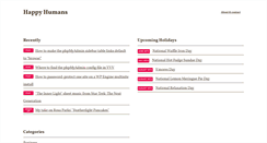 Desktop Screenshot of happyhumans.com